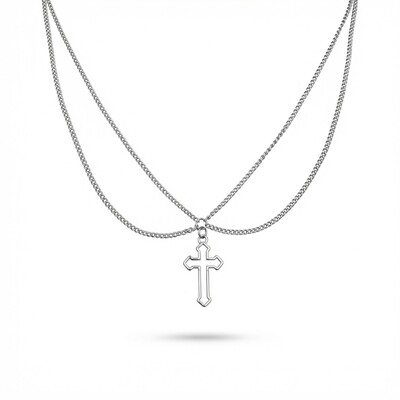 Double Link Chain Cross Choker