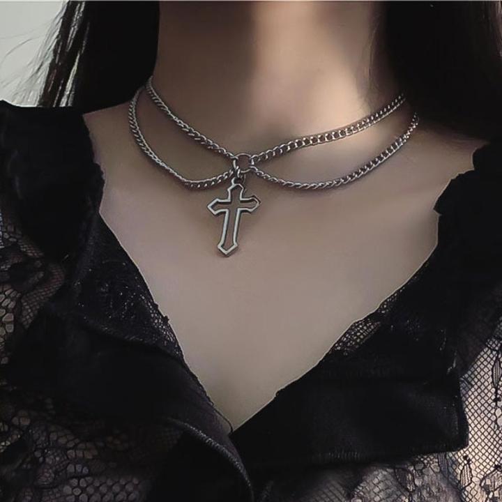Double Link Chain Cross Choker