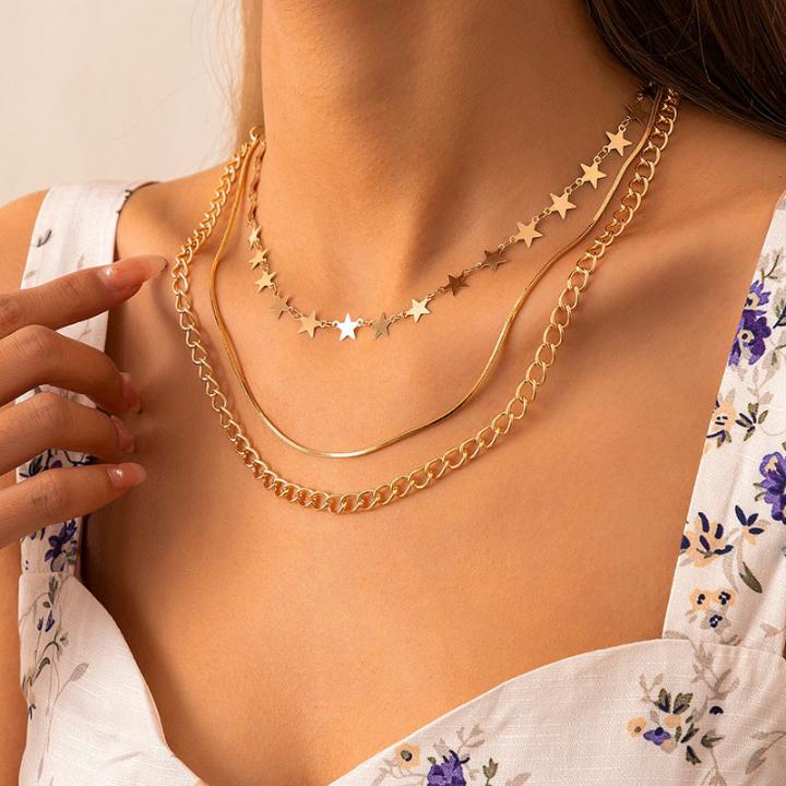  Multi-layer Celestial Star Choker Necklace