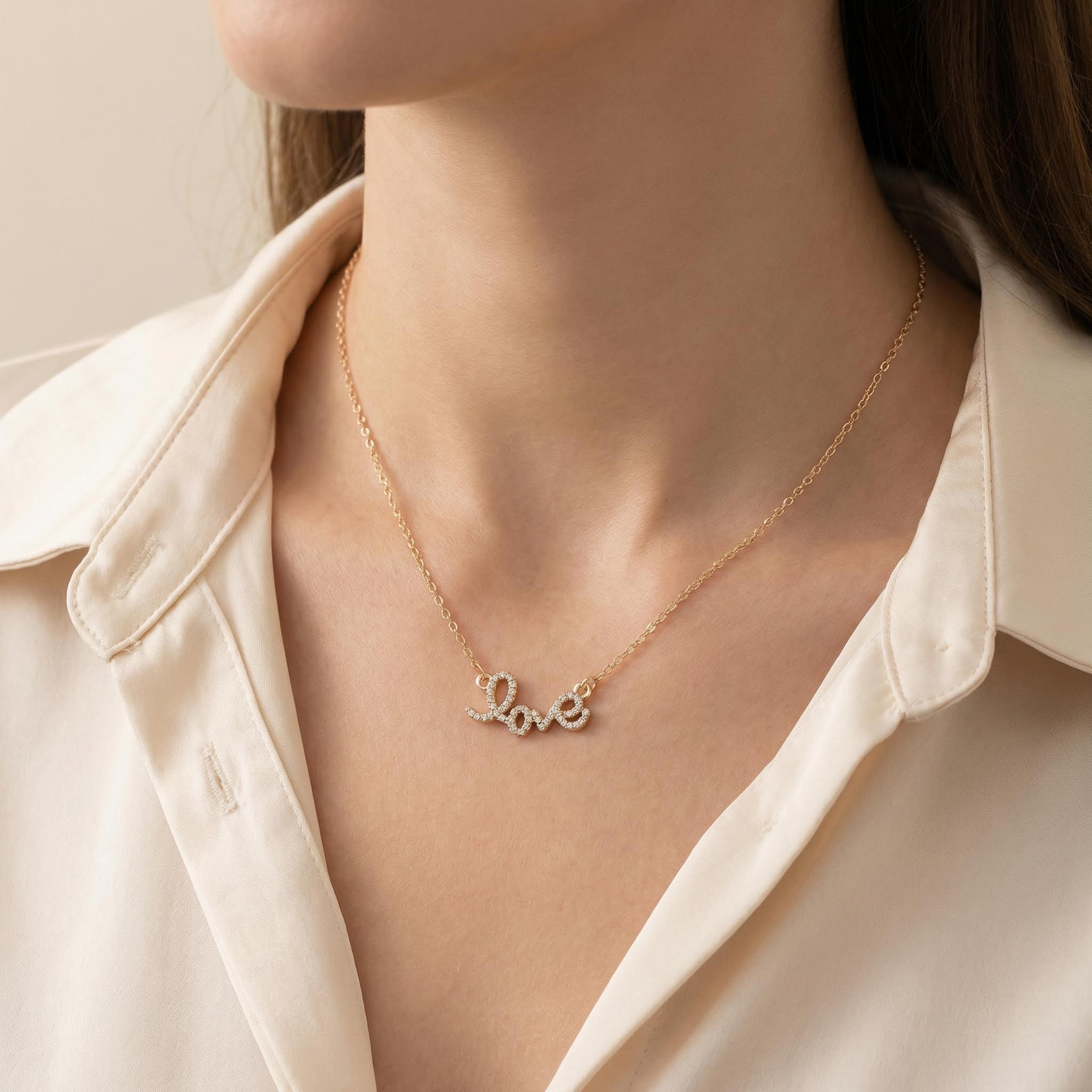 Iced Love Letter Necklace