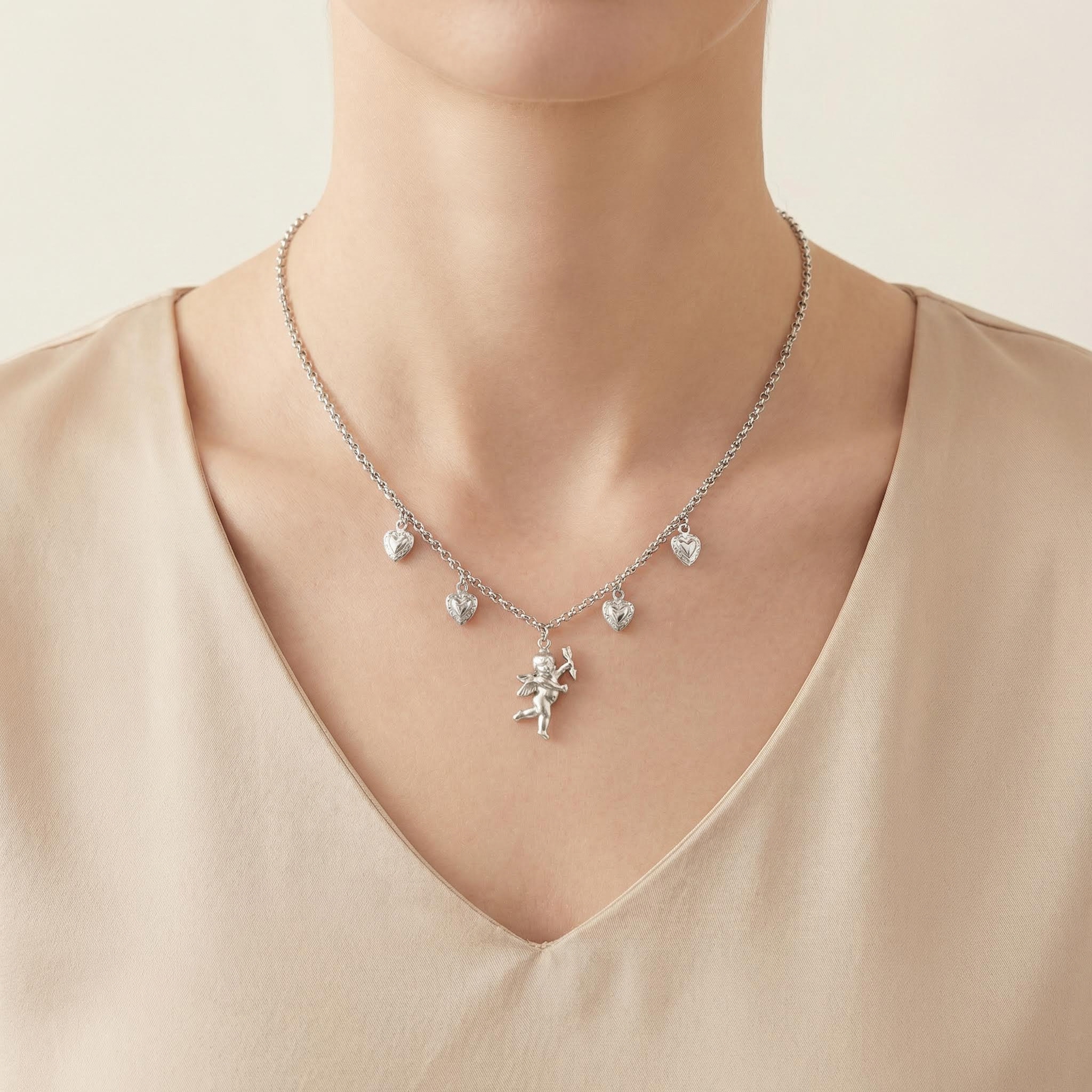 Cupid Angel Heart Necklace