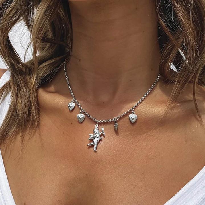  Cupid Angel Heart Necklace