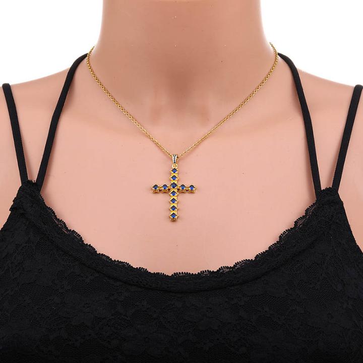 Fashion Colorful Cross Pendant