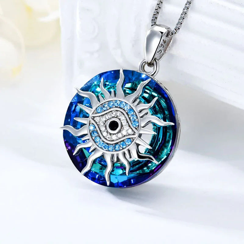 You Always be Protected Crystal Evil Eye Necklace