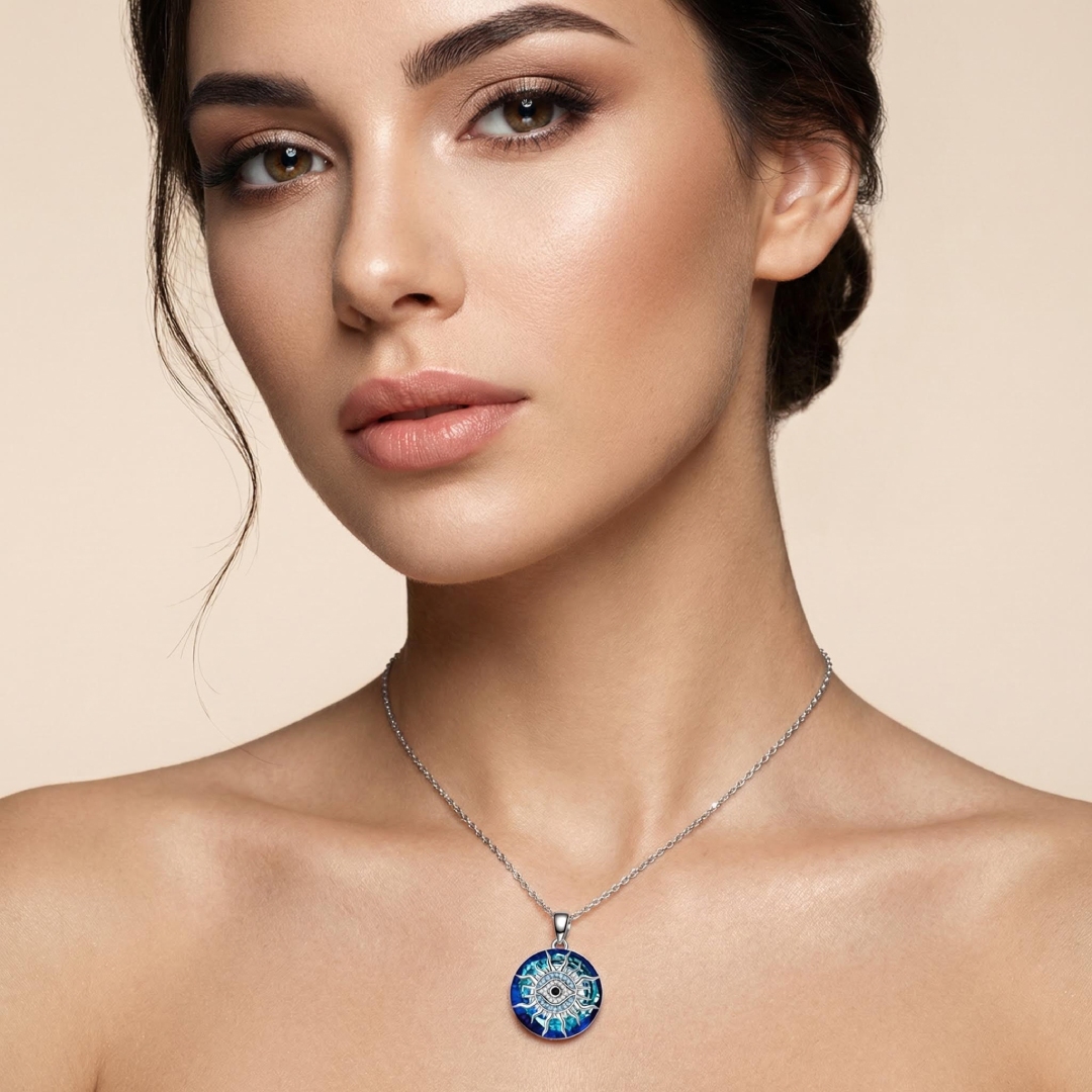 You Always be Protected Crystal Evil Eye Necklace