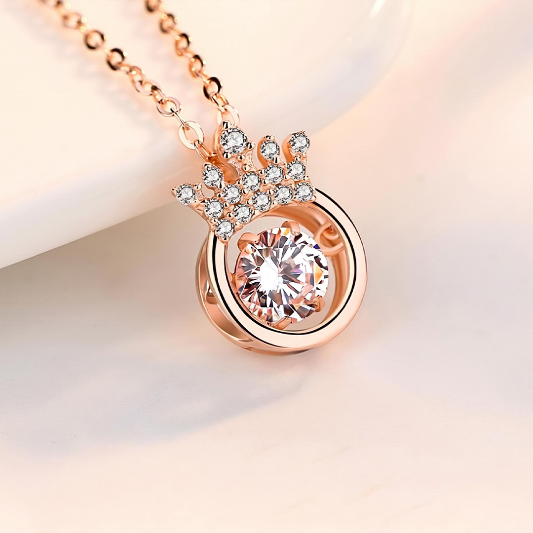 Straighten Your Crown Sparkling Dance Necklace - For Daughter