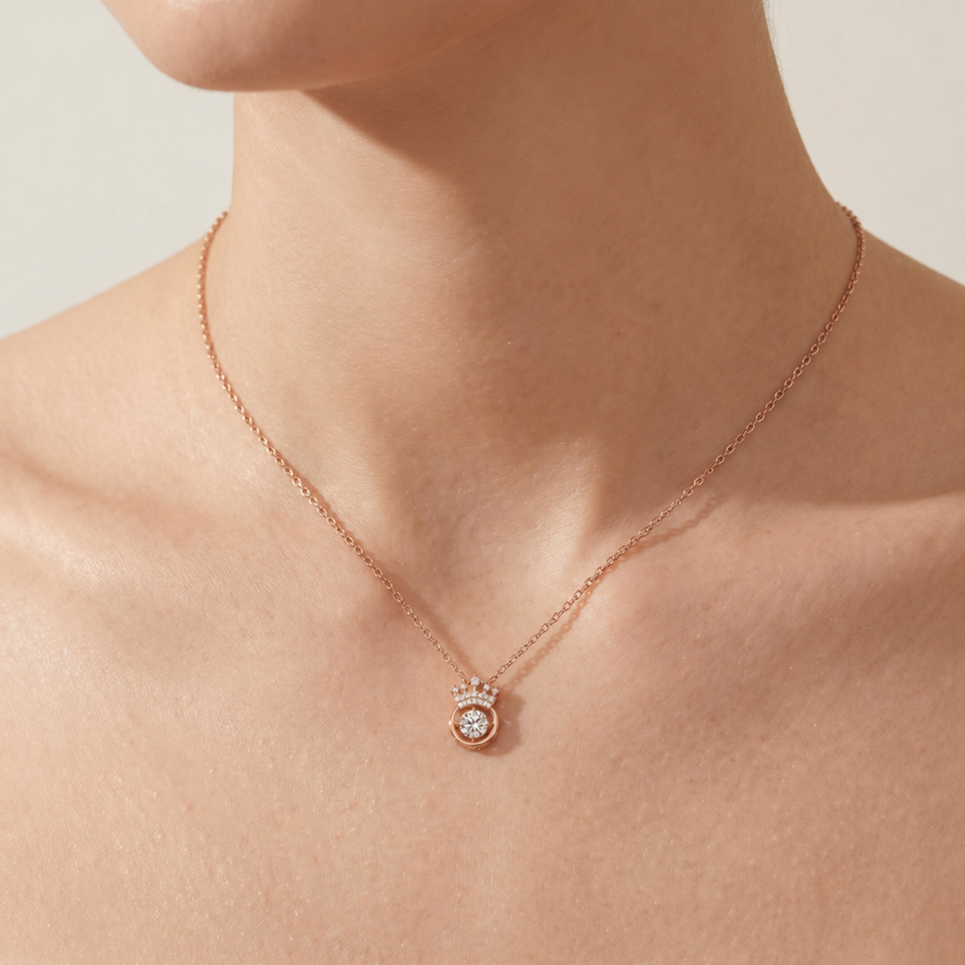 Straighten Your Crown Sparkling Dance Necklace - For Daughter