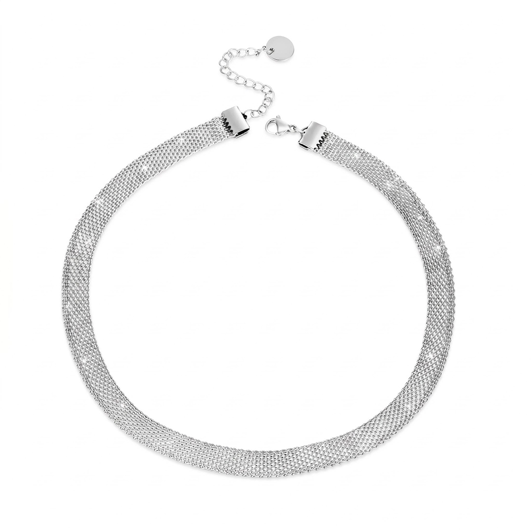Stainless Steel Mesh Chain Choker Necklace