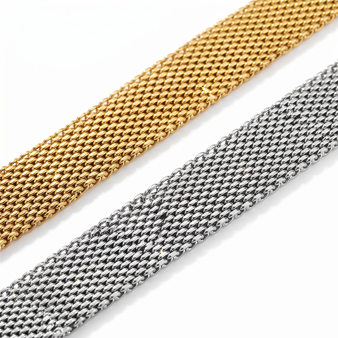 Stainless Steel Mesh Chain Choker Necklace