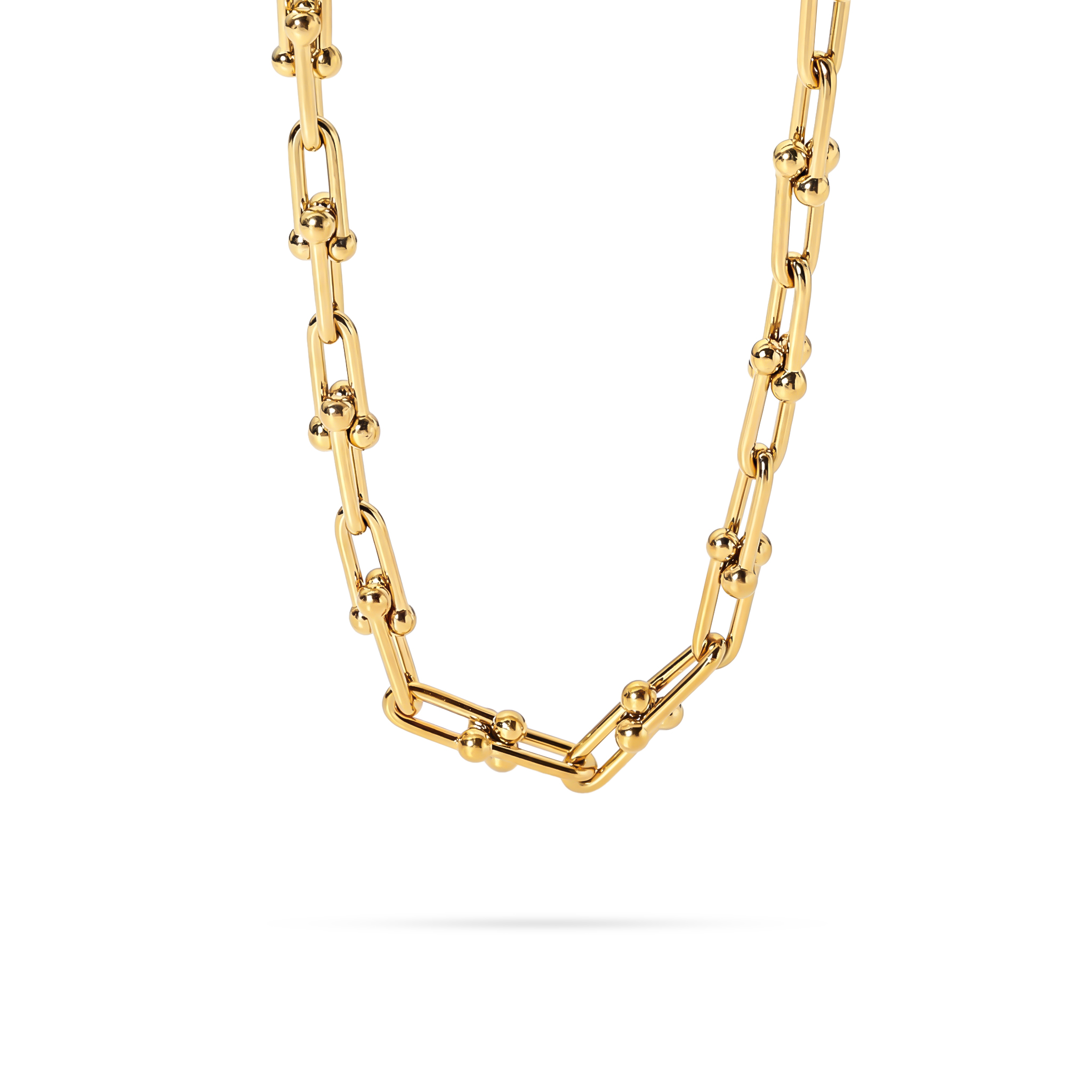  Gold Horseshoe Chain Necklace