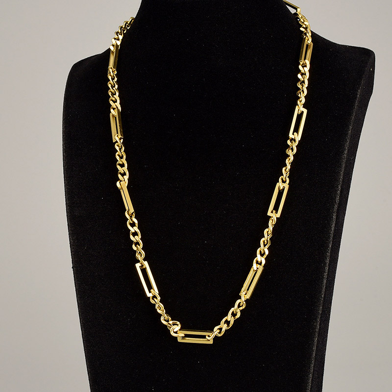  Gold Chunky Square Chain
