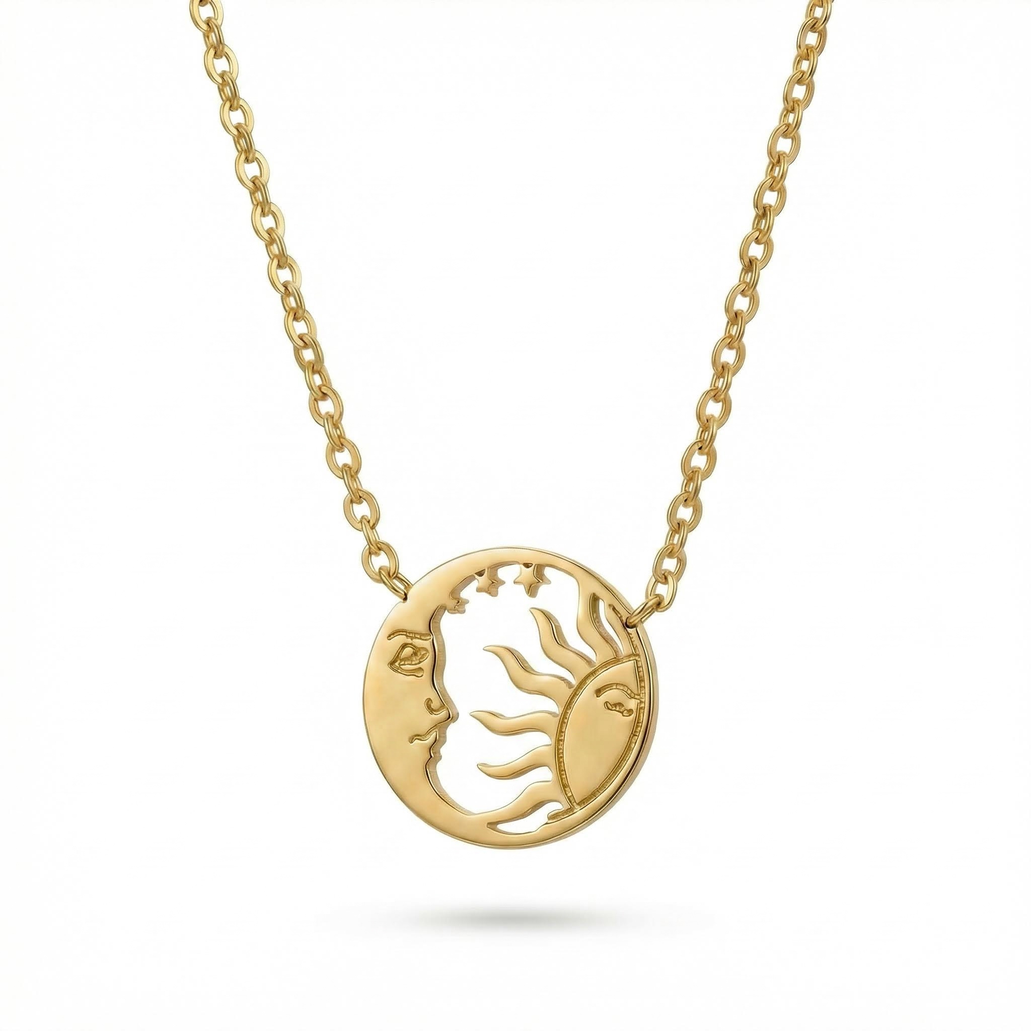 Moon Sun Star Tarot Amulet Necklace Moon Sun Star Tarot Amulet Necklace