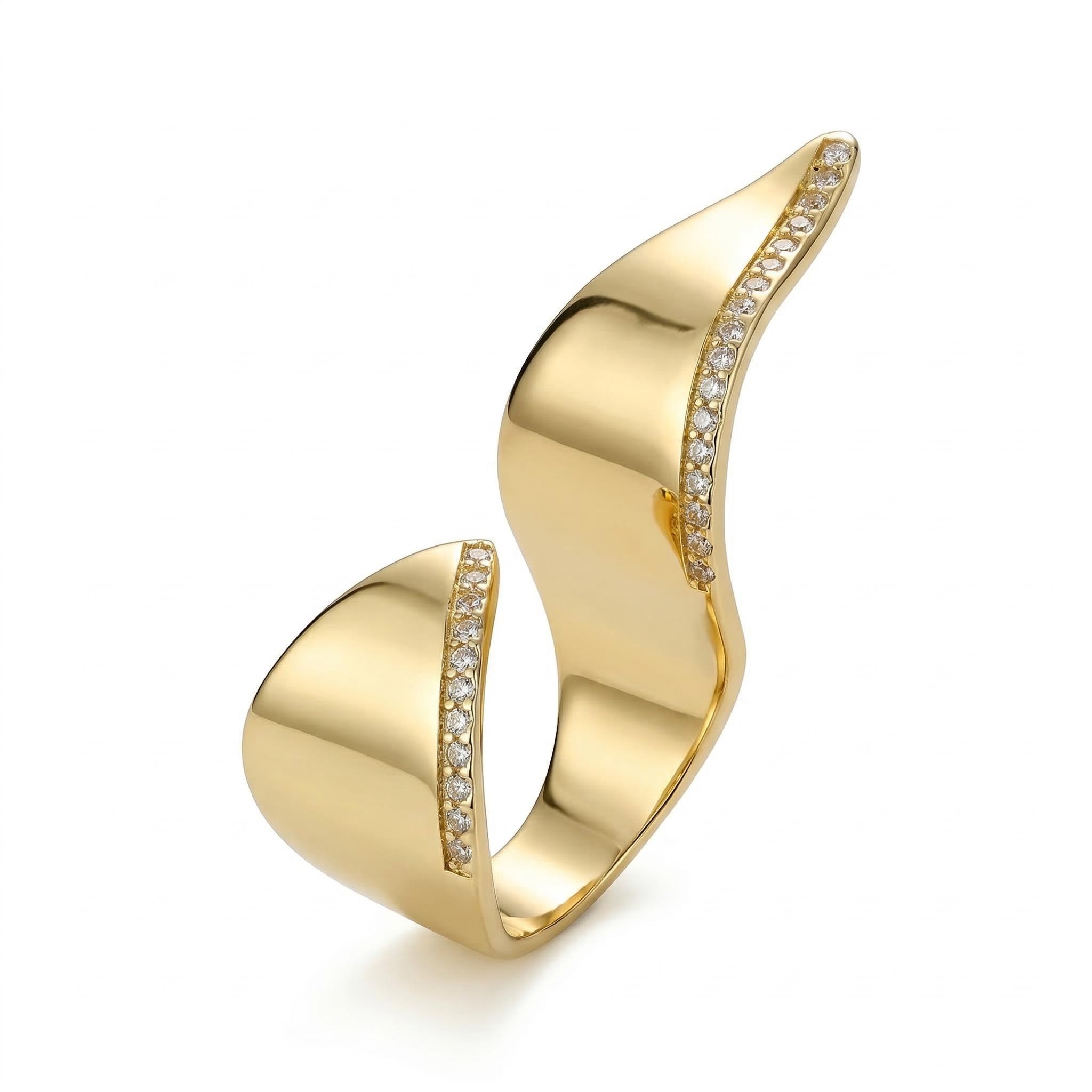 Exaggerated Irregular Open Ring