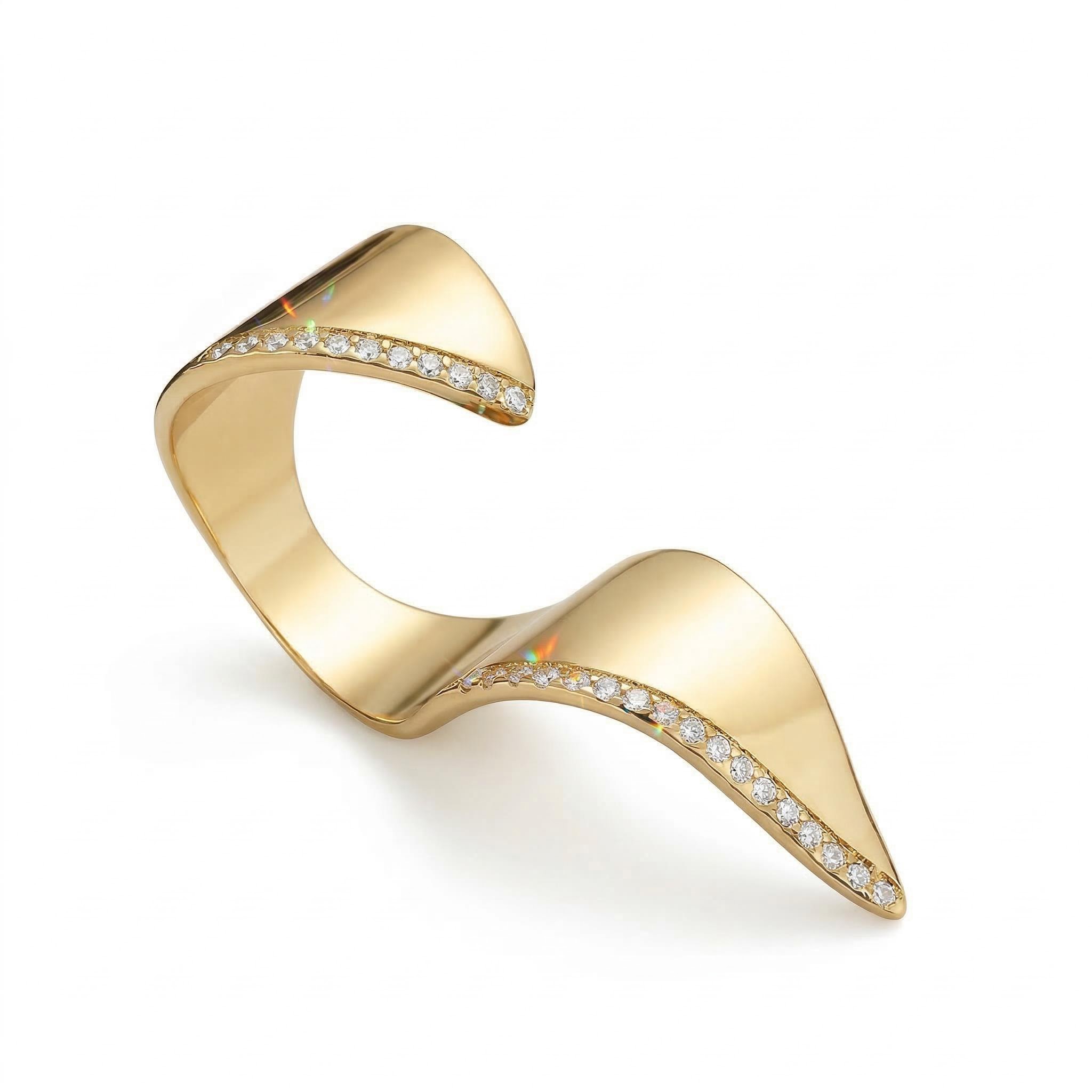 Exaggerated Irregular Open Ring