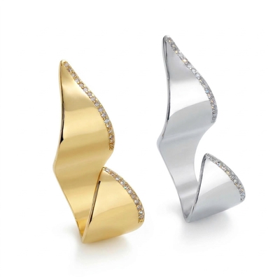 Exaggerated Irregular Open Ring