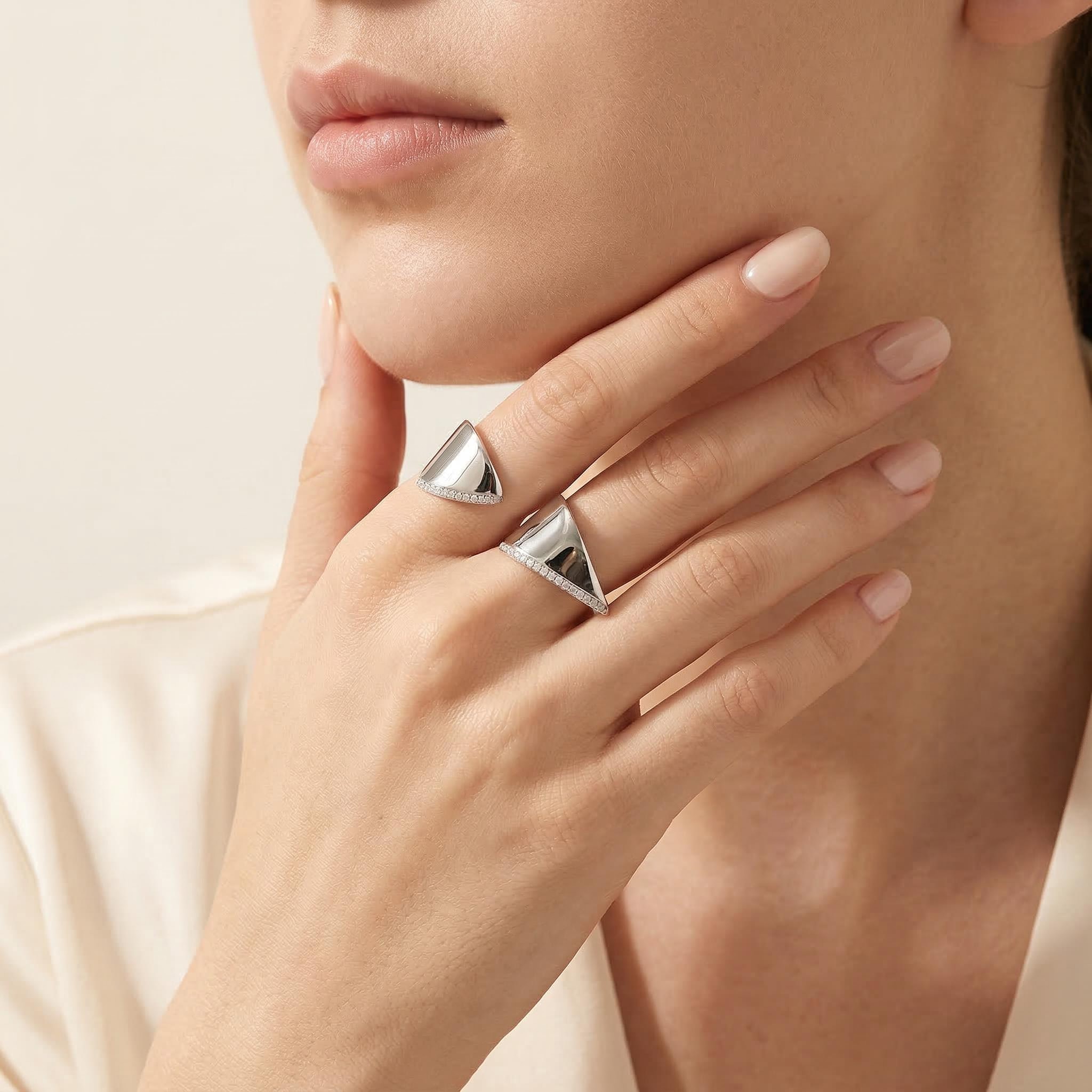 Exaggerated Irregular Open Ring
