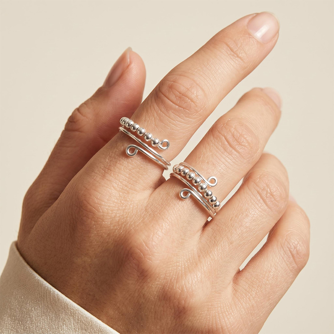 For Daughter - Drive Away Your Anxiety Circle Beads Fidget Ring