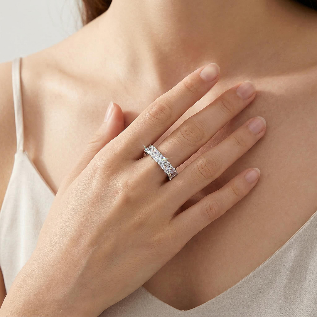 Iced Triangle Cut Ring Iced Triangle Cut Ring