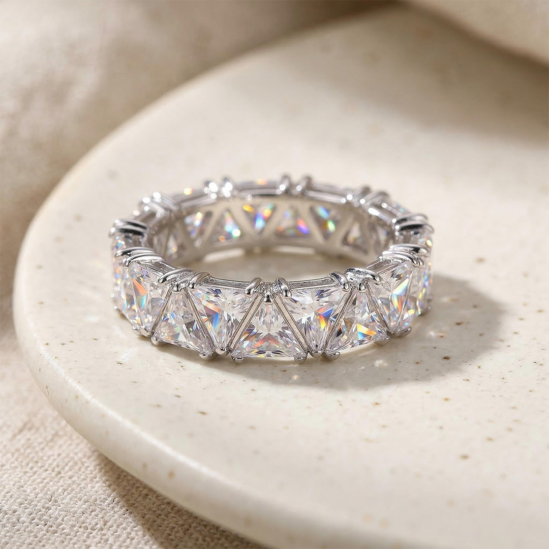 Iced Triangle Cut Ring Iced Triangle Cut Ring