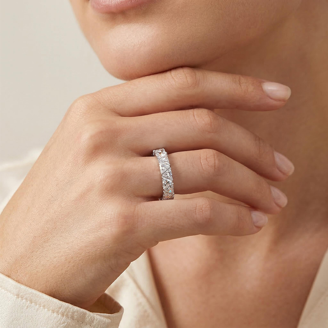 Iced Triangle Cut Ring Iced Triangle Cut Ring