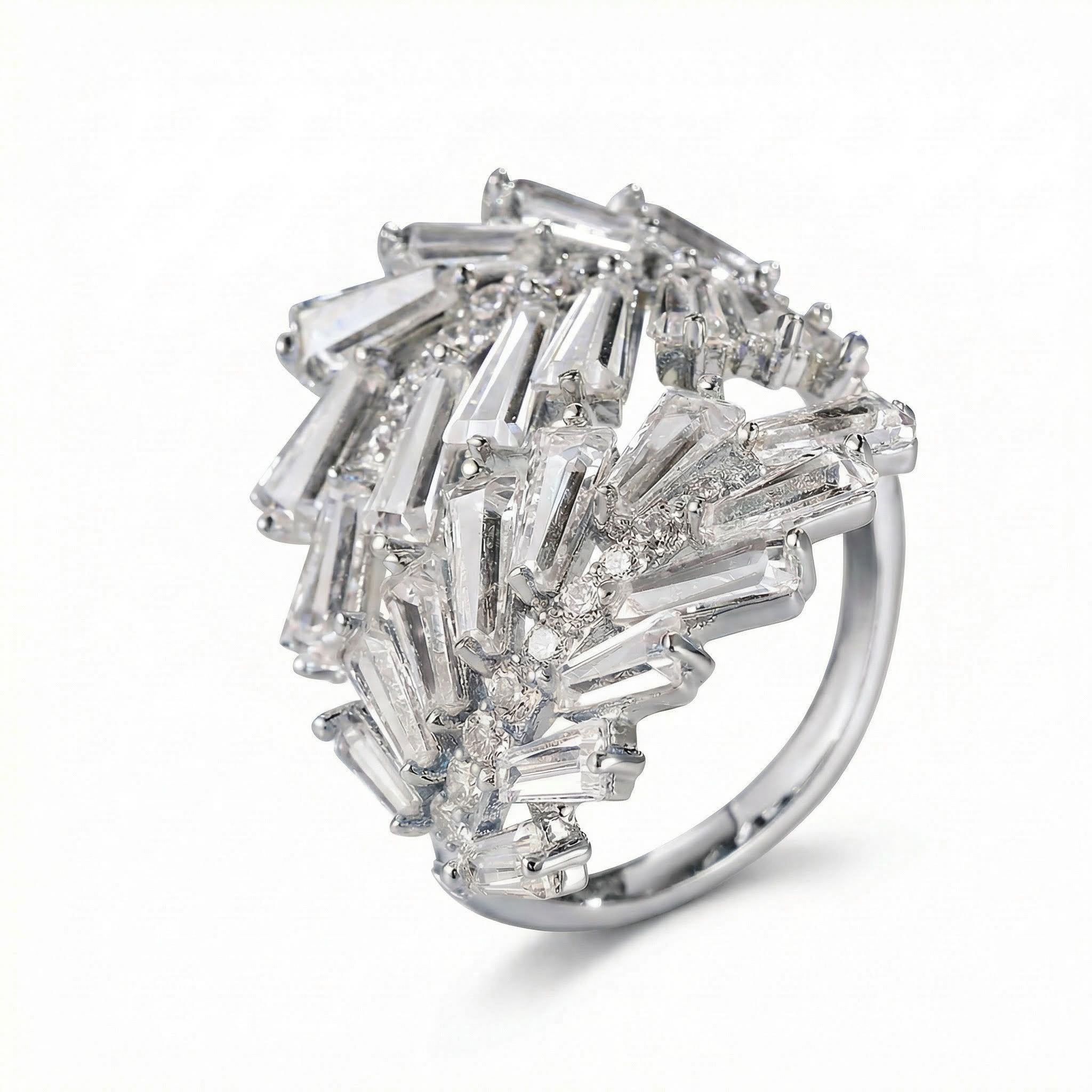 Princess Cut Guardian Angel Ring