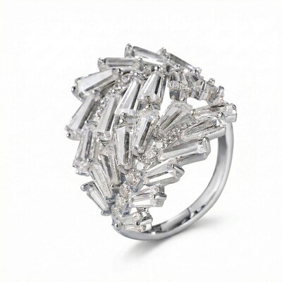 Princess Cut Guardian Angel Ring
