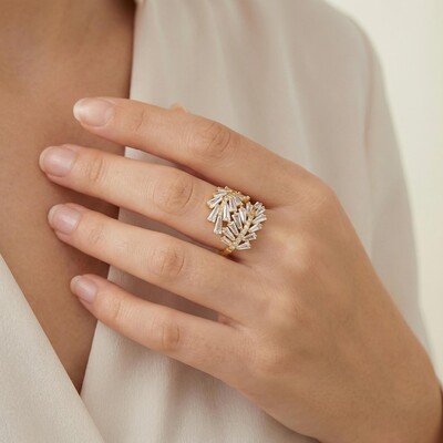 Princess Cut Guardian Angel Ring