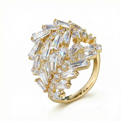 Princess Cut Guardian Angel Ring