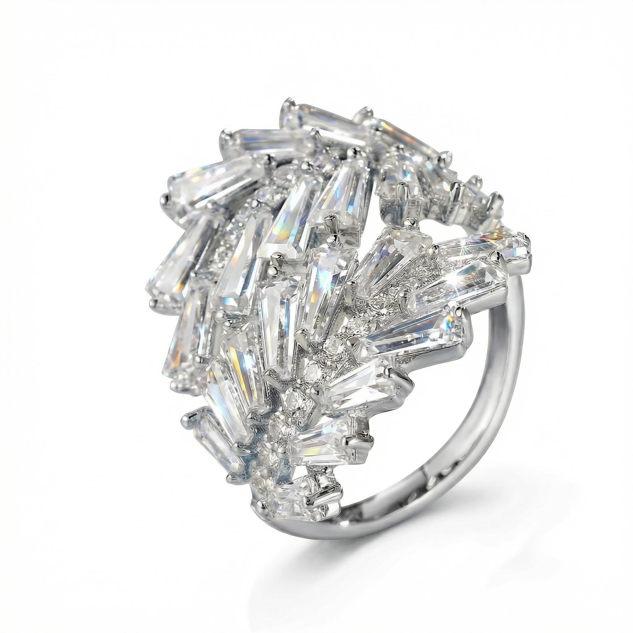 Princess Cut Guardian Angel Ring