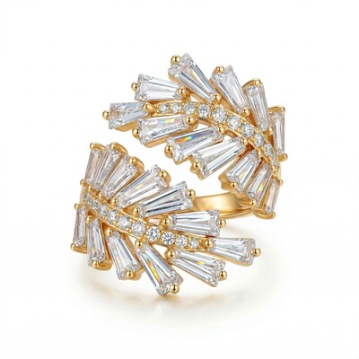 Princess Cut Guardian Angel Ring