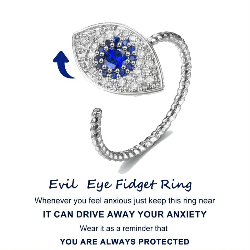 Drive Away Your Anxiety Evil Eye Fidget Ring