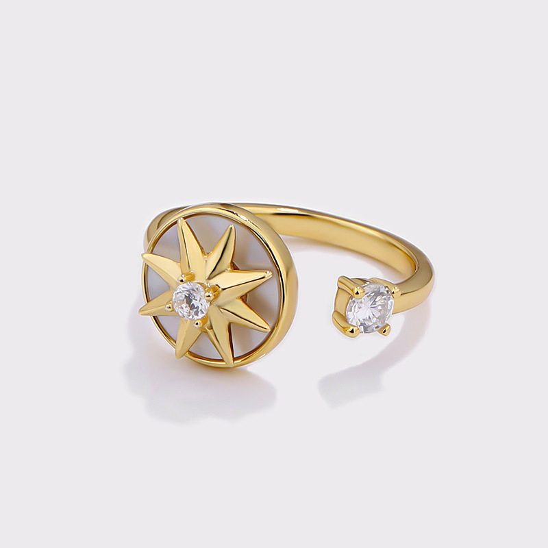  Eight-pointed Star Fidget Spinner Ring