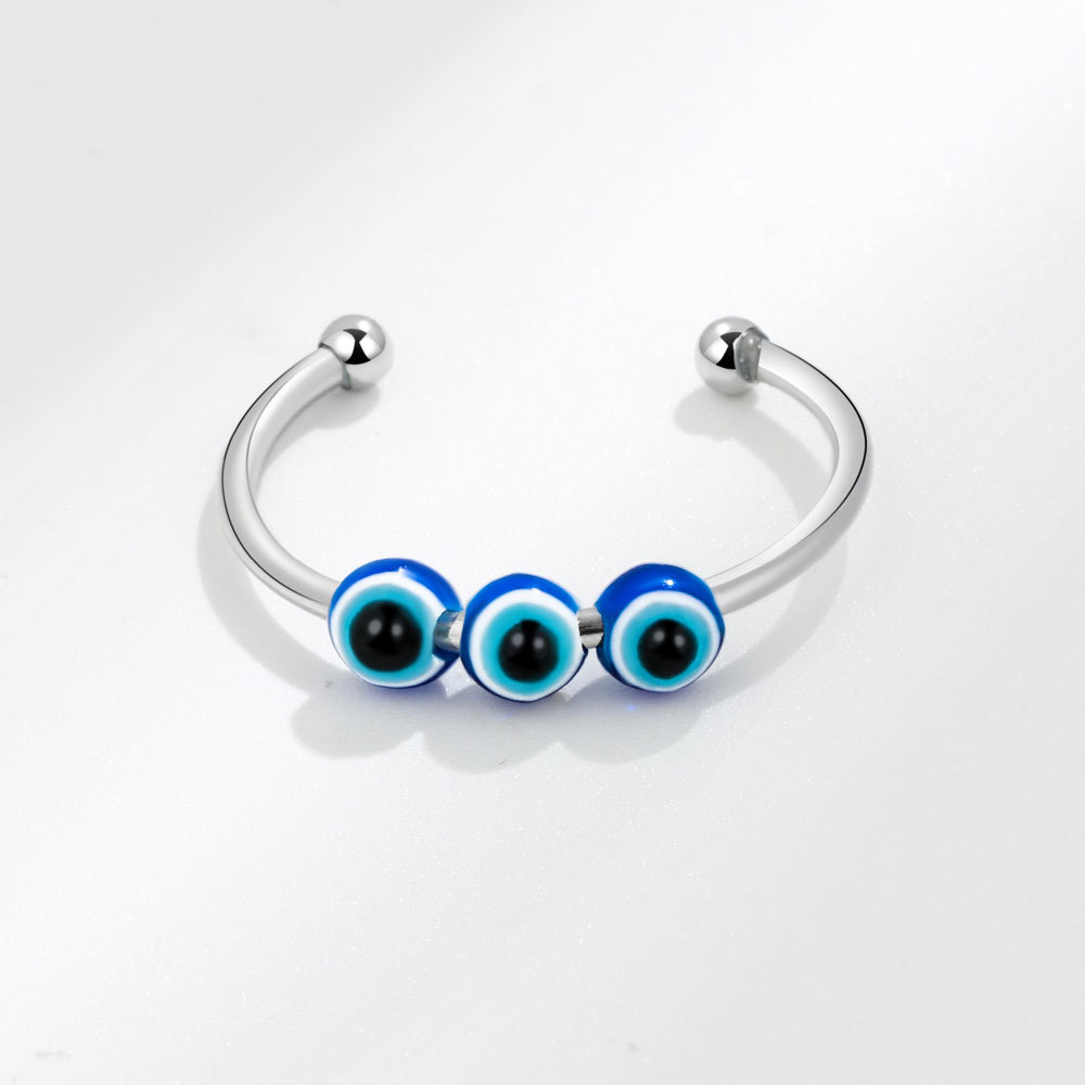 Evil Eye Fidget Spinner Ring