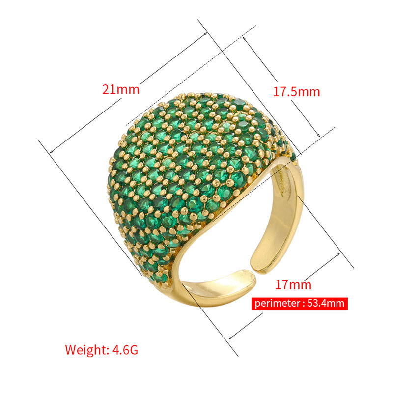  Micro Pave Open Ring in Gold