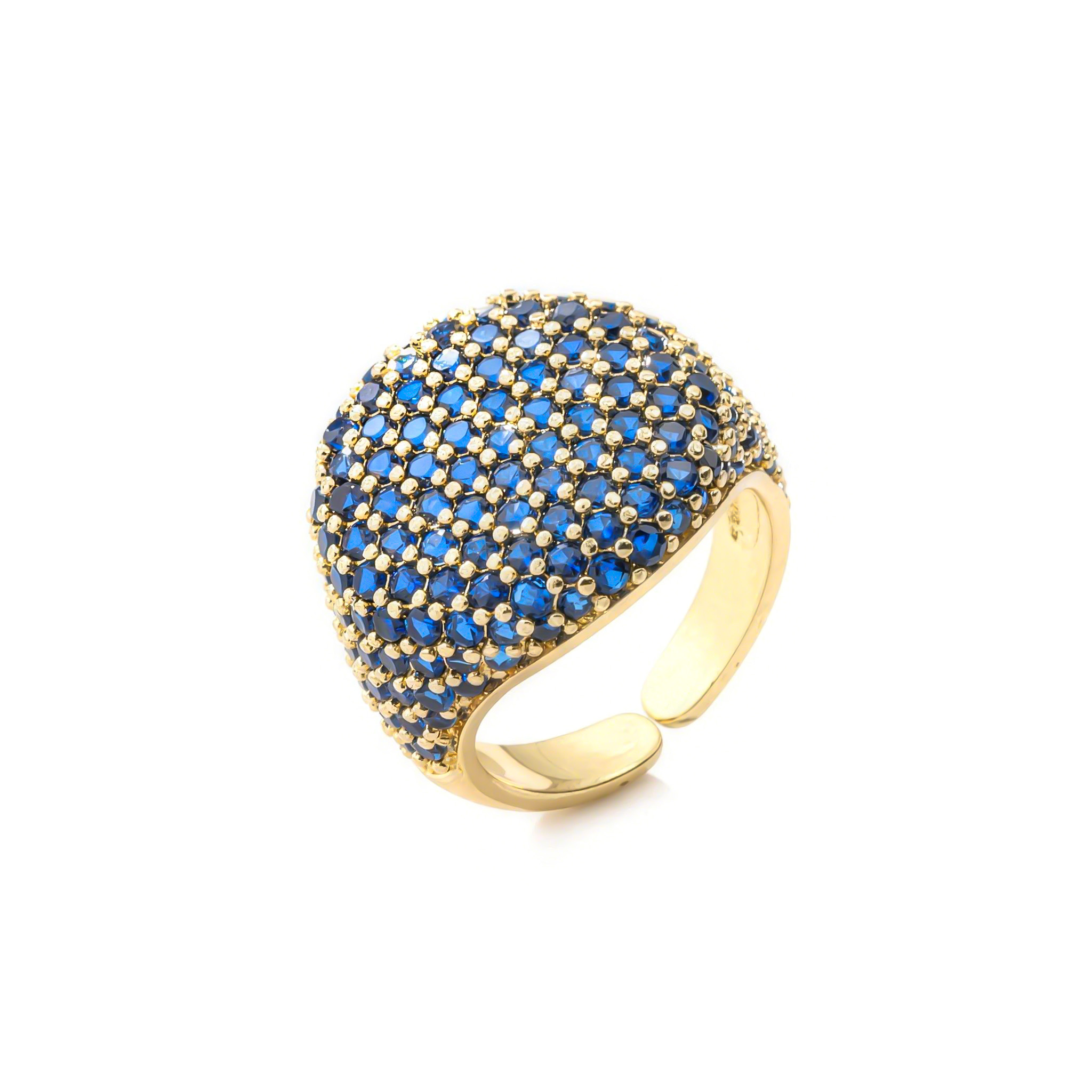  Micro Pave Open Ring in Gold
