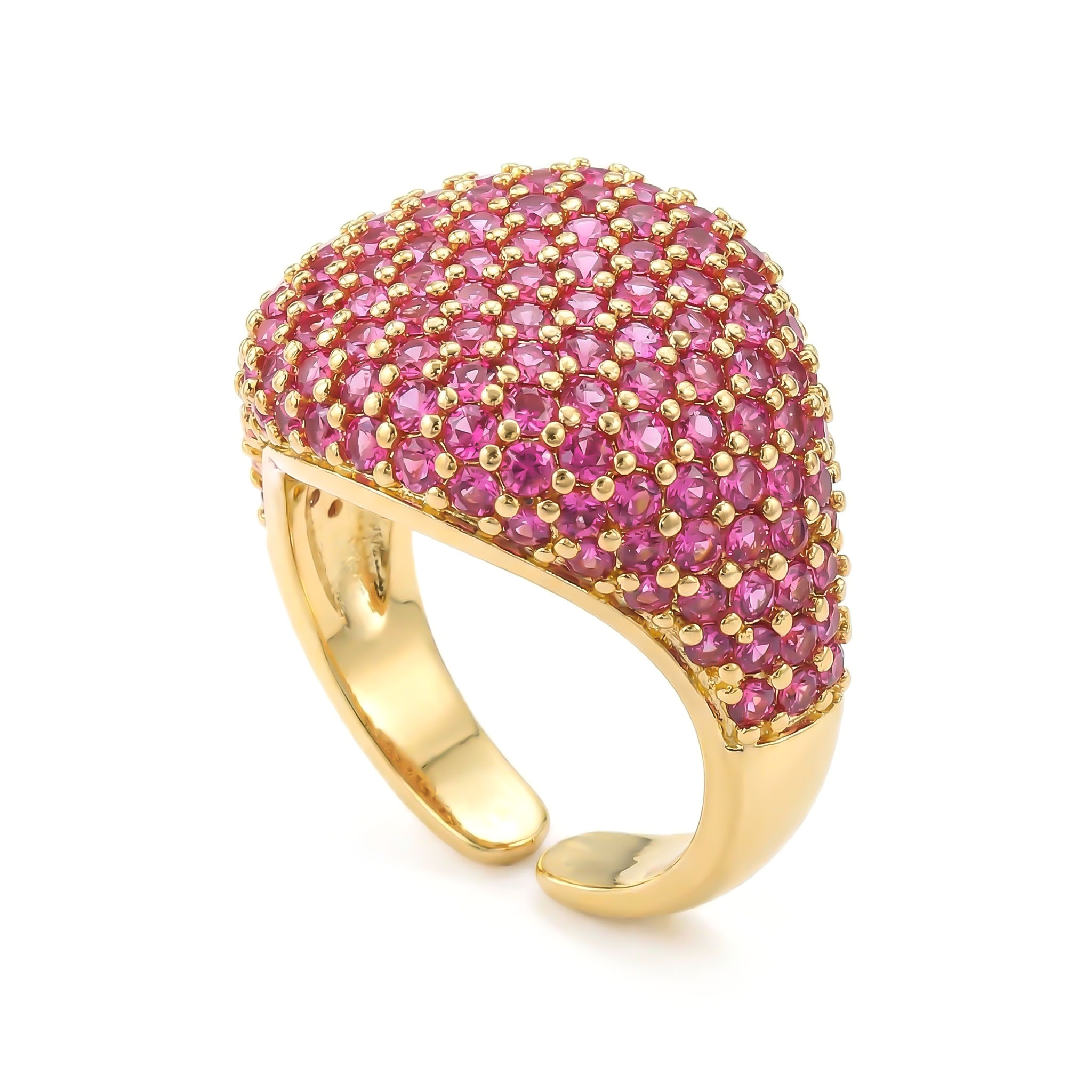  Micro Pave Open Ring in Gold