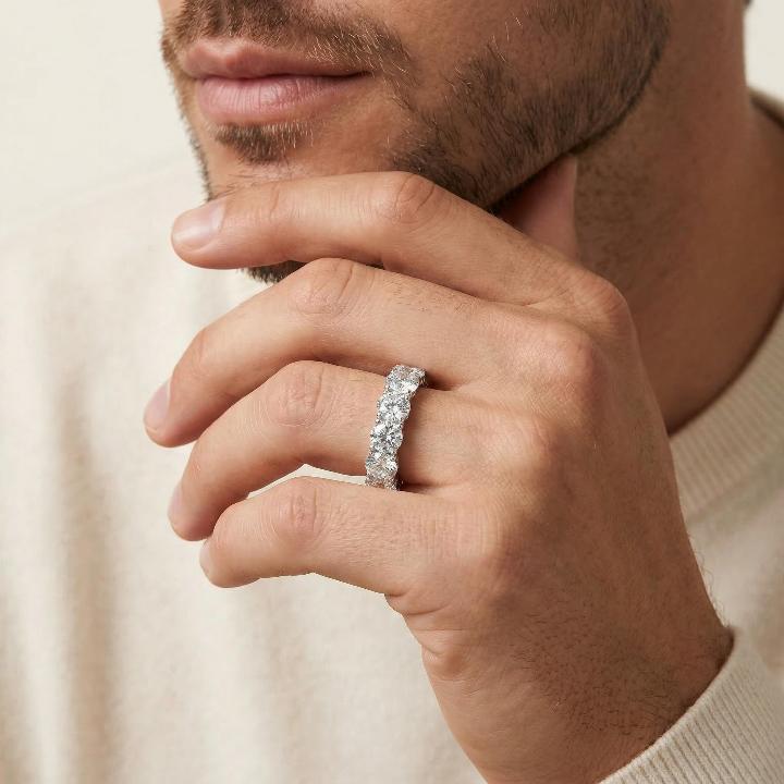 3.2 Ct Asscher Cut Ring Set