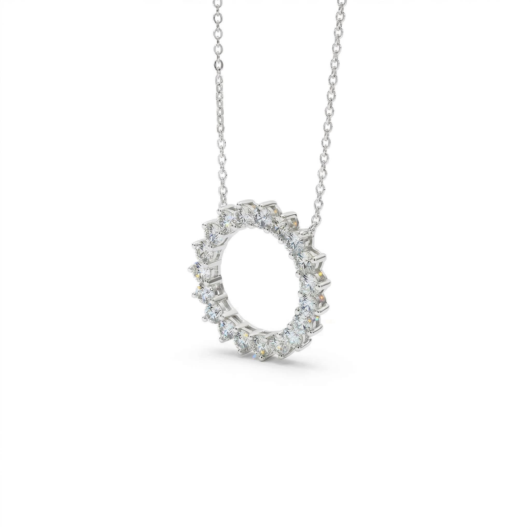 Women's Circle Paved Necklace Women's Circle Paved Necklace