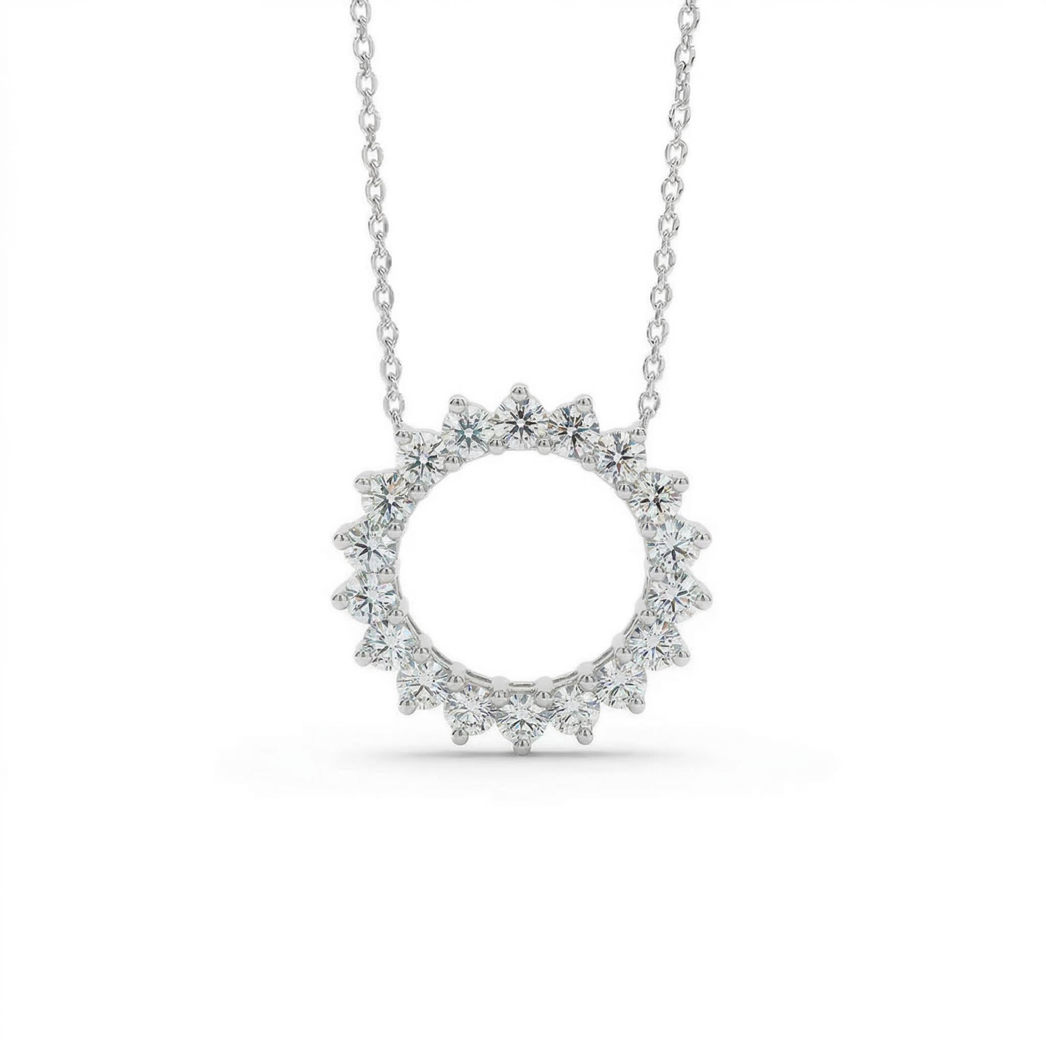 Women's Circle Paved Necklace Women's Circle Paved Necklace