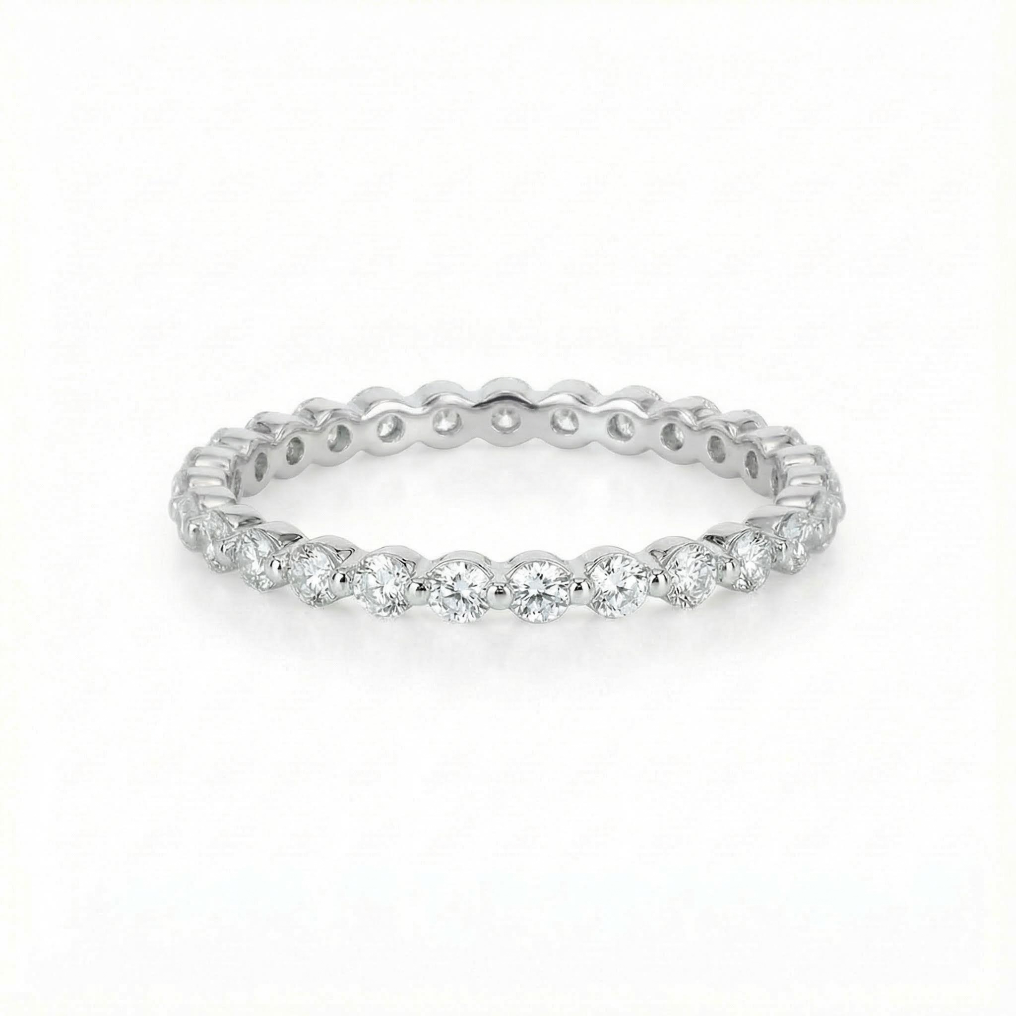 5Pcs Stacking Ring Set - Round Cut Cushion Cut Halo Ring