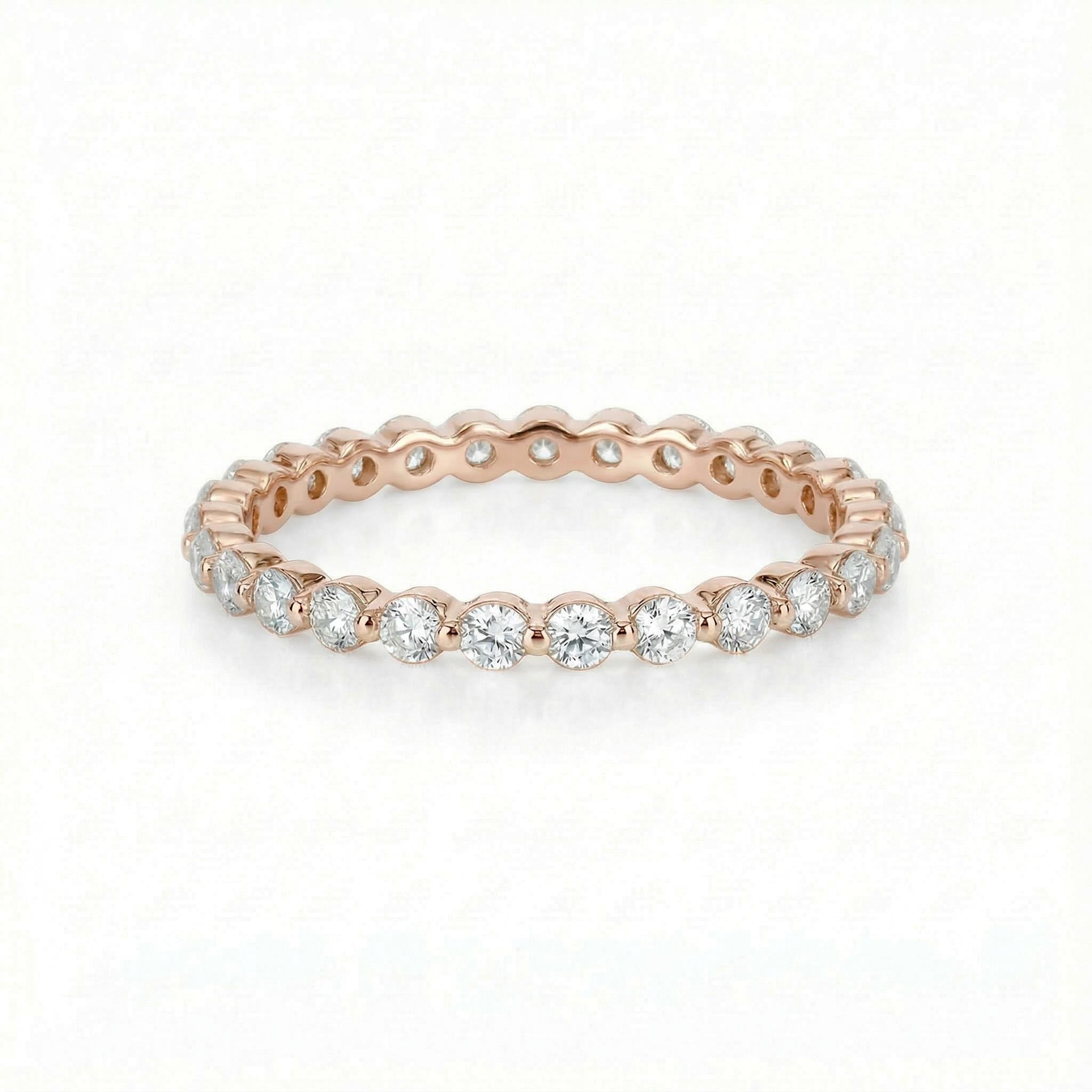 5Pcs Stacking Ring Set - Round Cut Cushion Cut Halo Ring