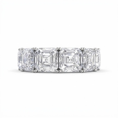 4.0 Ct Asscher Cut Eternity Band