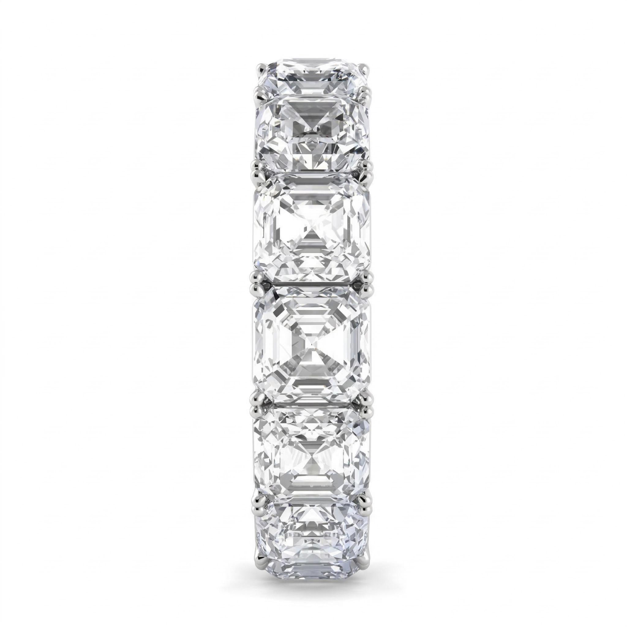 4.0 Ct Asscher Cut Eternity Band