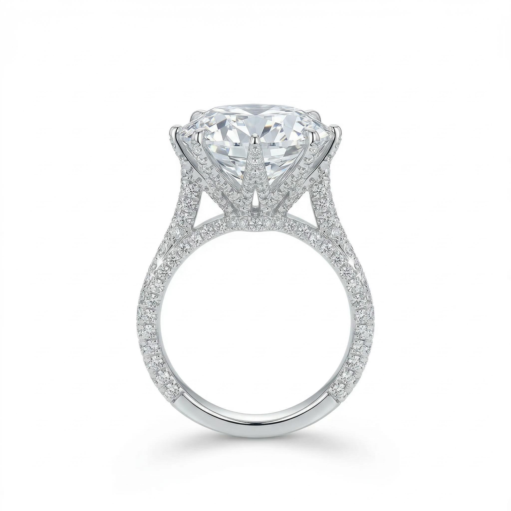 Classic 8-Claw Round Cut Engagement Ring