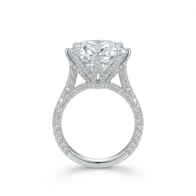 Classic 8-Claw Round Cut Engagement Ring