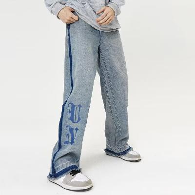 Trendy Letter Straight Leg Jeans