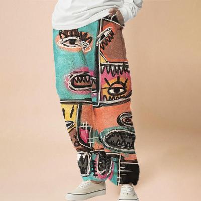 Flannel  Abstract Printed  Track Pants