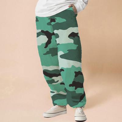 Flannel Colorful Print  Casual Pants
