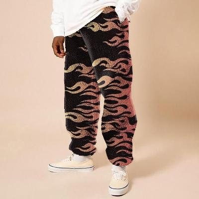 Flannel Unisex Flame Print Track Pants