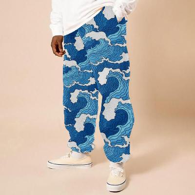 Flannel Unisex Wave Print  Track Pants